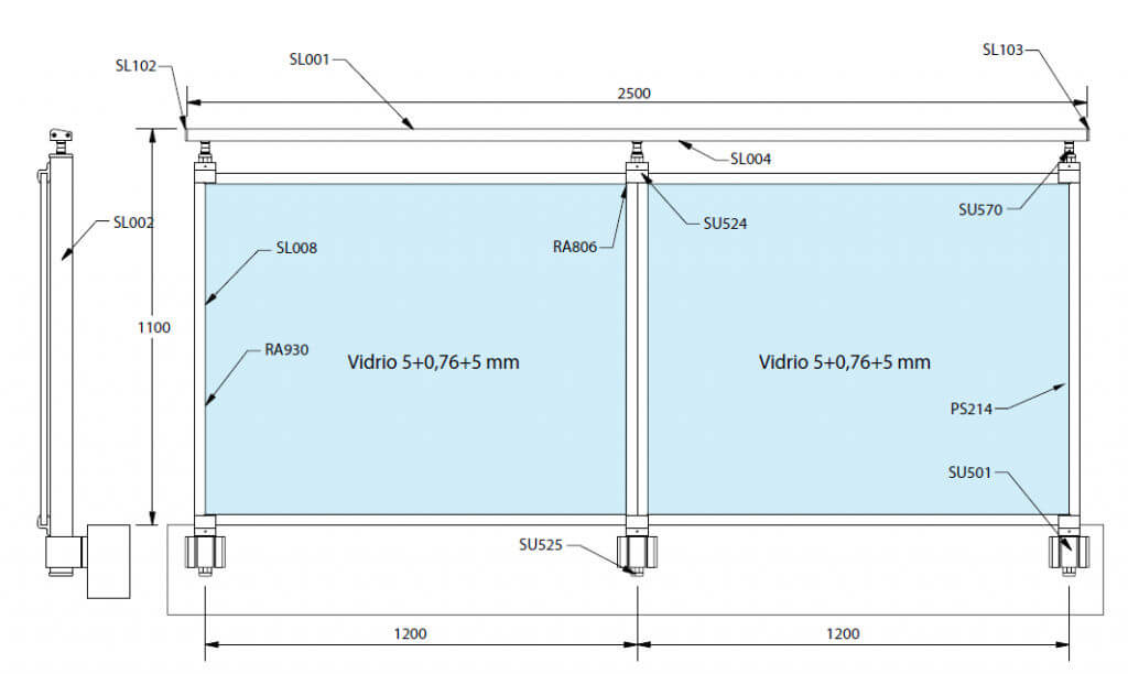 Glass Support B A Forjado 1024x612 maliano santander torrelavega cantabria